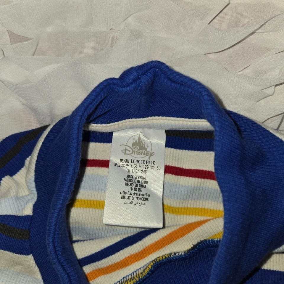 迪士尼蓝色和黄色条纹米老鼠衬衫 — 第 4/4 张图片