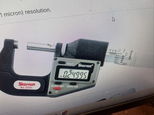 STARRETT 3732XFL-1 0-1" ELECTRIC DIGITAL OUTSIDE MICROMETER 0.00005" #62429