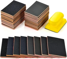 24PCS Sanding Sponge Set,180-3000 Grit Soft Foam Hand Sander Block,3X4 Inch Wet 