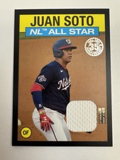2021 Topps Juan Soto 1986 All Star Relic Red /199 Player Worn Patch Nationals