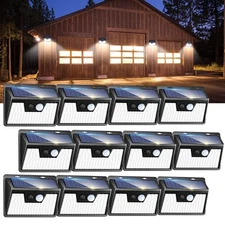 Peasur Solar Lights Outdoor Waterproof 12 Packs/140 LEDs, 3 Lighting Modes So...