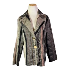 Connie's Moonlight Size M? Textured Blazer Jacket Brown