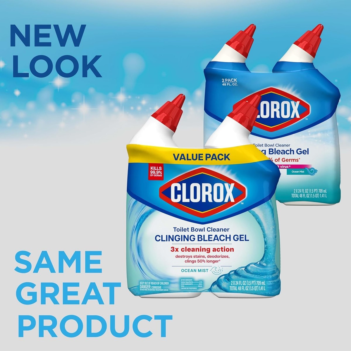 Toilet Bowl Cleaner Gel, Ocean Mist Scent, 24 Fl Oz, Pack of 2 | eBay