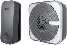 UNICOM PORTABLE DOOR CHIME KINETIC BELL PUSH 26 CHIMES 100M RANGE FLASHING LIGHT