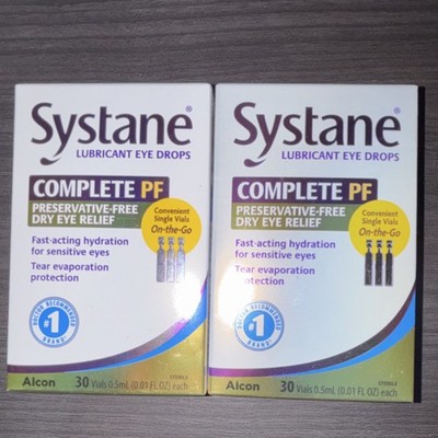 2 Pack Systane Complete PF Eye Drops Dryness Relief EXP 6/26+ 60x0.5mL