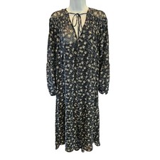 Astr sz XS semi Sheer 2 peice layered cottagecore whimsigoth coquette dress EUC