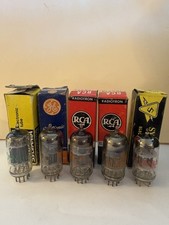 5 Vintage Various RCA Sylvania GE Conn Vacuum Tubes