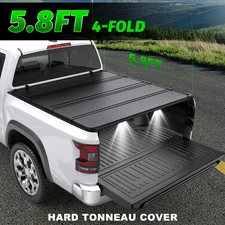 5.8FT 3-Fold /4-Fold Hard Tonneau Cover For 2019-25 Silverado Sierra 1500 2500HD