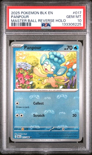 PSA 10 PANPOUR 017/086 MASTER BALL REVERSE HOLO BLACK BOLT Low Pop 14