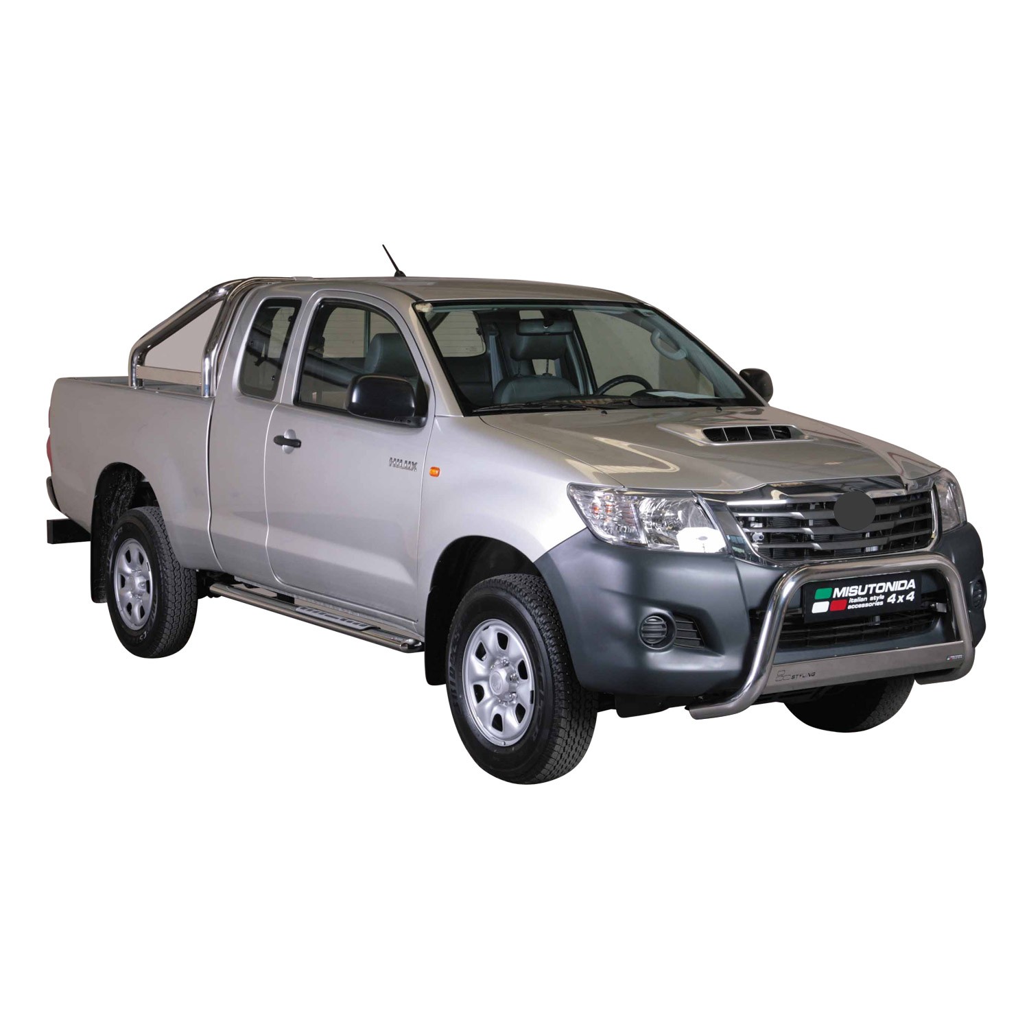 Pare-buffle Hilux 2011-2015 acier haut de gamme gris mat de 63 mm