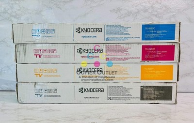 4 Genuine Kyocera TASKalfa 6054ci, 7054ci Cyan, Mag., Yellow & Black TK-8557 CMY