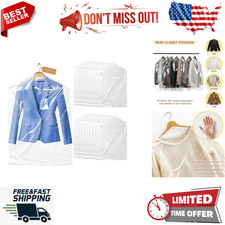 40 Pack Clear Garment Bags for Clothes, 35.4Inch Clothes Covers Plastic Garment