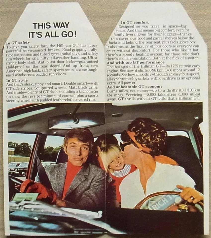 HILLMAN GT Car Sales Leaflet c1970 - Image 2 of 3