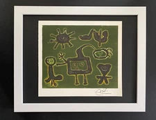 Joan Miro | Vintage 1958 Signed | Mounted & Framed Offset Lithograph Buy it Now!