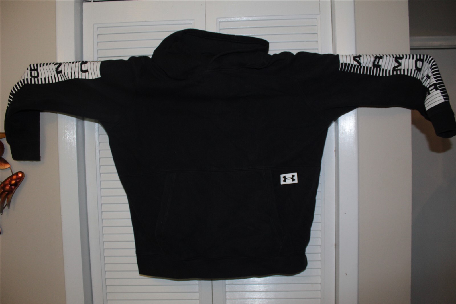 UNDER ARMOUR COLDGEAR THREADBORNE BLACK MENS FITTED HOODIE 2XL RN96510