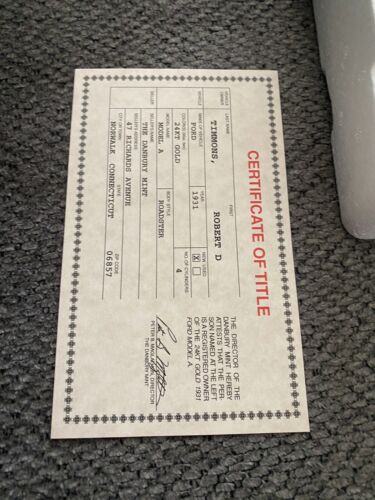 DANBURY MINT 24 KT 1931 FORD MODEL A ROADSTER **VERY RARE PRISTINE COMPLETE NiB - Picture 3 of 9