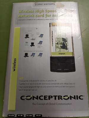 Conceptronic PCMCIA Wireless High Speed 54 Mbps Notebook Netzwerkkarte