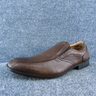 Imac  Men Loafer Shoes Brown Leather Slip On Size 42 Medium