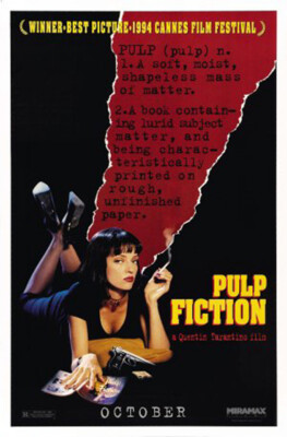 Pulp Fiction ポスター Pulp Fiction (1994) Movie Poster Advance B, Reproduction, SS