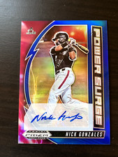 Nick Gonzales 2020 Prizm Draft Picks Power Surge Autograph Blue /60 #PDP166 Auto