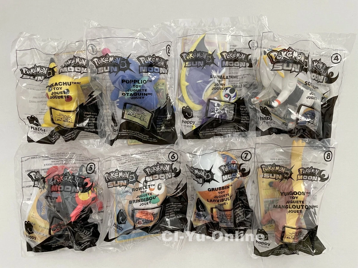 2017 McDONALD S POKEMON SUN AND MOON HAPPY MEAL TOYS COMPLETE SET