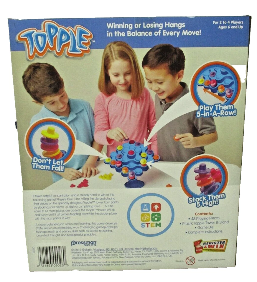 Pressman Topple The Tipsy Topsy-Turvy Balancing Game - Image 2 of 2