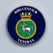 HMS Centaur Veteran Royal Navy RN Lapel Pin Badge Crest 25mm