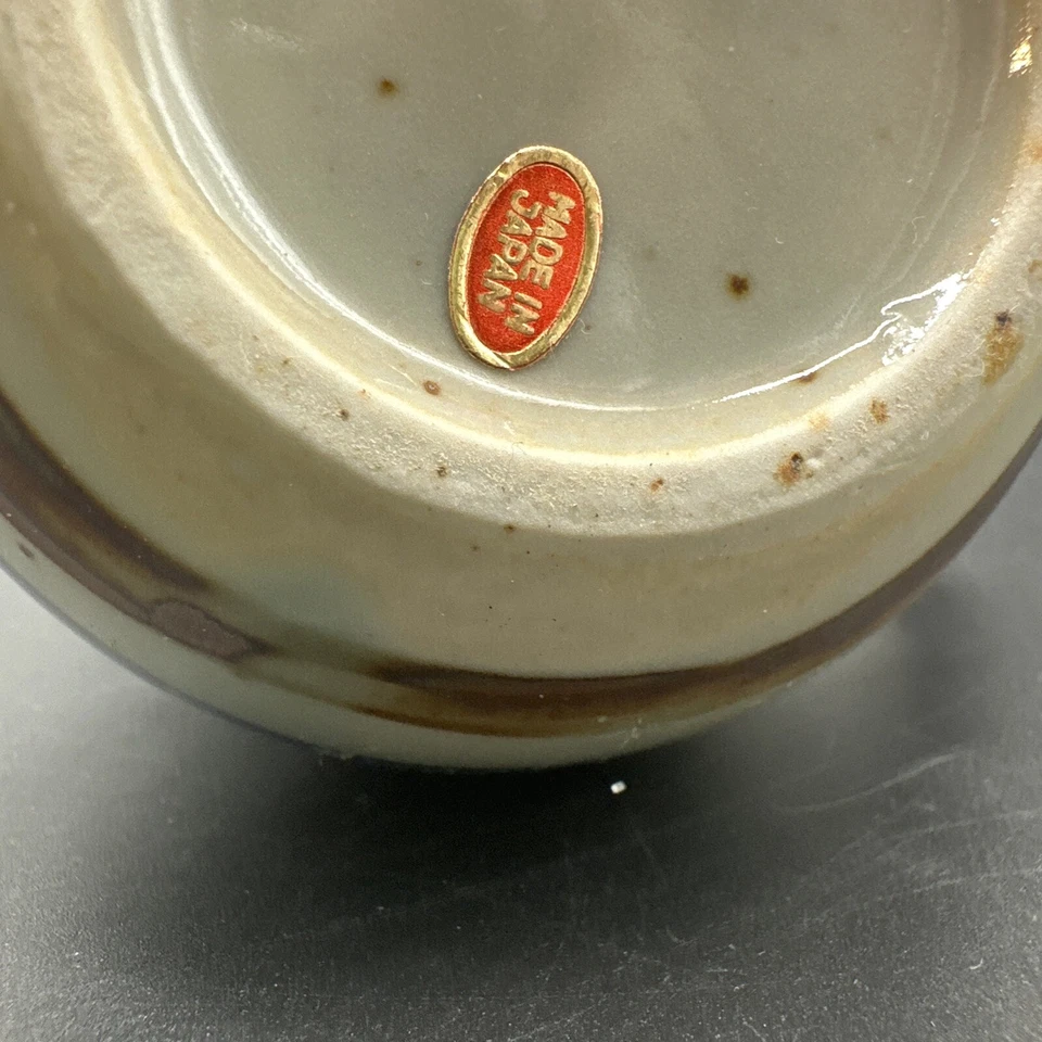 Par de 2 jarras de cerámica artística de estudio The Homestead blanco azul flores y rayas Foto 4 de 4