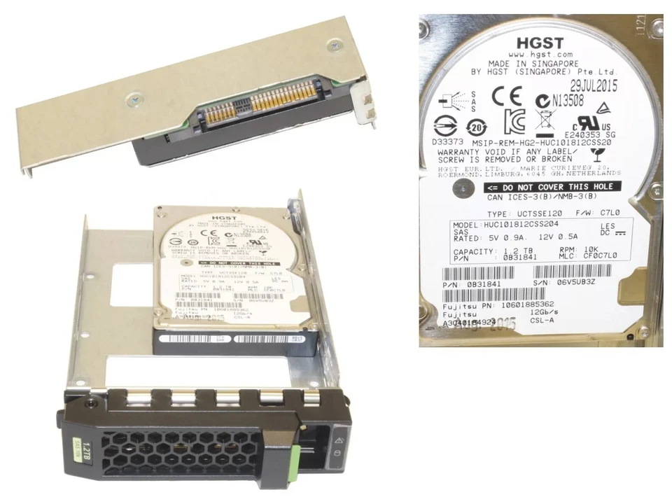 NEW Fujitsu 1.2TB 10K 3.5" SAS 12G 512N HotPlug Hard Drive HDD S26361-F5568-L112 - Image 2 of 4