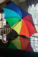 Diane von Furstenberg Vintage Designer RAINBOW umbrella/parasol - BEAUTIFUL 