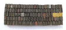 Vintage Letterpress wood/wooden printing type block typography 114pc 13mm#TP-233