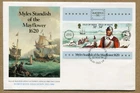 ISLE OF MAN, Myles Standish of the Mayflower 1986 First Day Cover, Mini Sheet FD