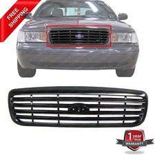 Front Bumper Grille Assembly Black For 1998-2011 Ford Crown Victoria