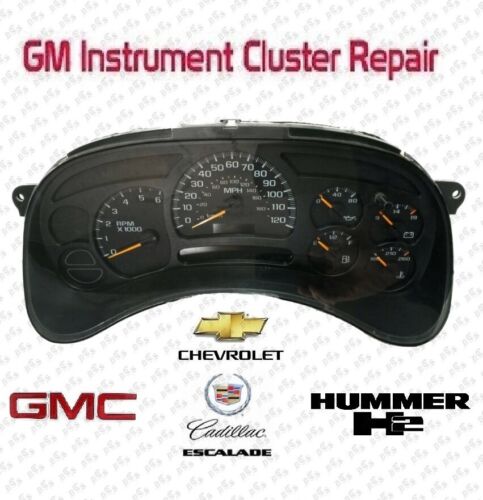 Groupe d'instruments CHEVROLET SILVERADO SERVICE RÉPARATION COMPTEUR DE VITESSE 2003-2006 - Photo 1 sur 24