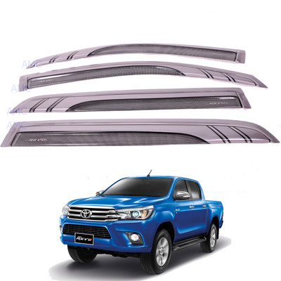 FOR 15+ TOYOTA HILUX REVO UTE WHETHER GUARD RAIN VISOR SUN WINDSHIELD 4DR SLIVER