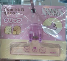 San-X Sumikko Gurashi Clip Clear Pink (Cafe Sumiko Chocolate Fair) New Japan