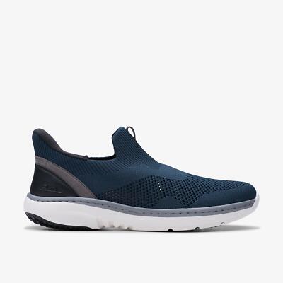 Clarks Men's ClarksPro Knit Blue Casual Sneakers – Medium Width, Textile Upper