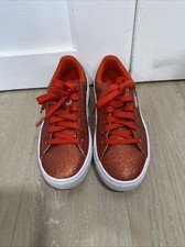PUMA basket Girl Shinny Glitter Red US Size 5C