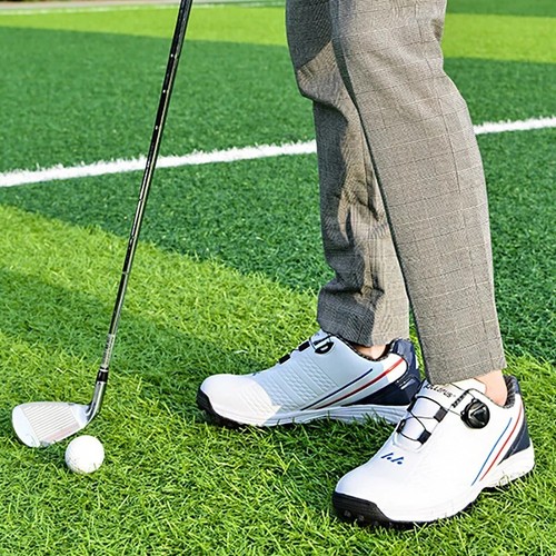 Männer Sports Golfs Chuhe Anti-Rutsch-Spikes Golf Training Leder Wanderschuhe - Picture 8 of 30