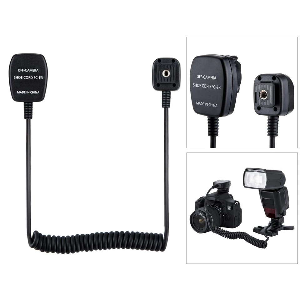 300cm TTL Off-Camera Hot Shoe Flash Sync Cable Cord for Canon DSLR - Image 3 of 4