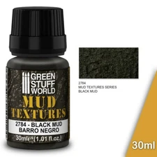 Mud Textures - BLACK MUD 30ml - paste imitation effect acrylic texture 