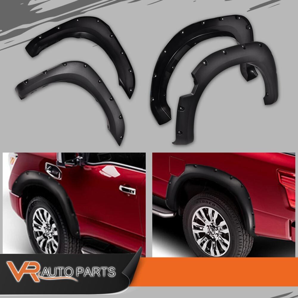 Fender Flares Front Rear 4X Fit For 2004-2015 Nissan Titan