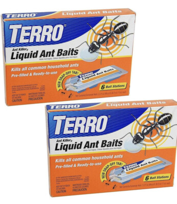 (2) Pack Terro T300 Ant Killer II, Liquid Ant Baits,Package of 12 Baits Total