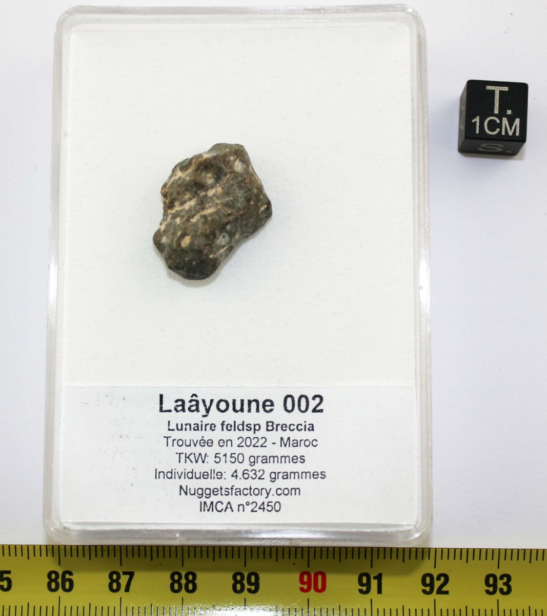Lunar Meteorite Laâyoune 002 - Feld Breccia (Morocco - 4.632