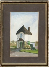 Framed Mid 20th Century Watercolour - Devonshire Tollhouse