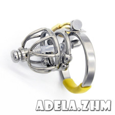 Stainless Steel Male Chastity Device Small Cage Short Men Metal Locking Belt