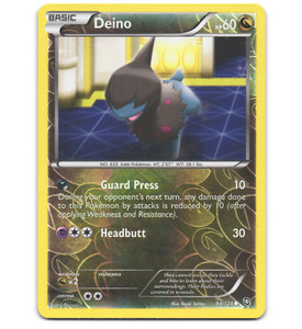 Pokemon 2012 Light Play Deino Dragons Exalted REVERSE 94/124 Card