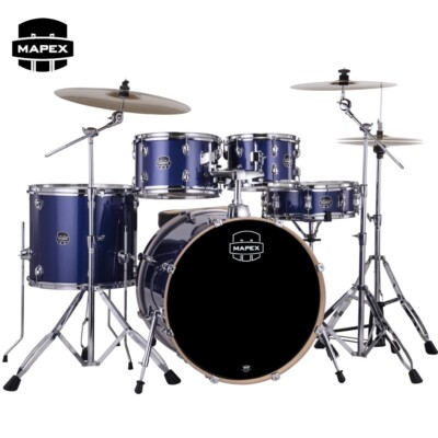 Mapex Venus 5PC Rock Complete Drum Kit Blue Sky Sparkle VE5295FTCVI