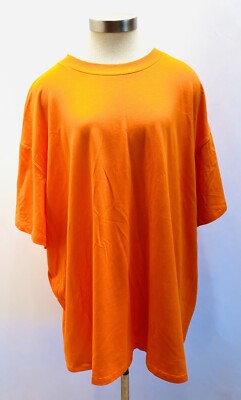 NWT TEK GEAR Women Short Sleeve Crew Neck On the Go Gear Orange Shirt Plus Sz 2X