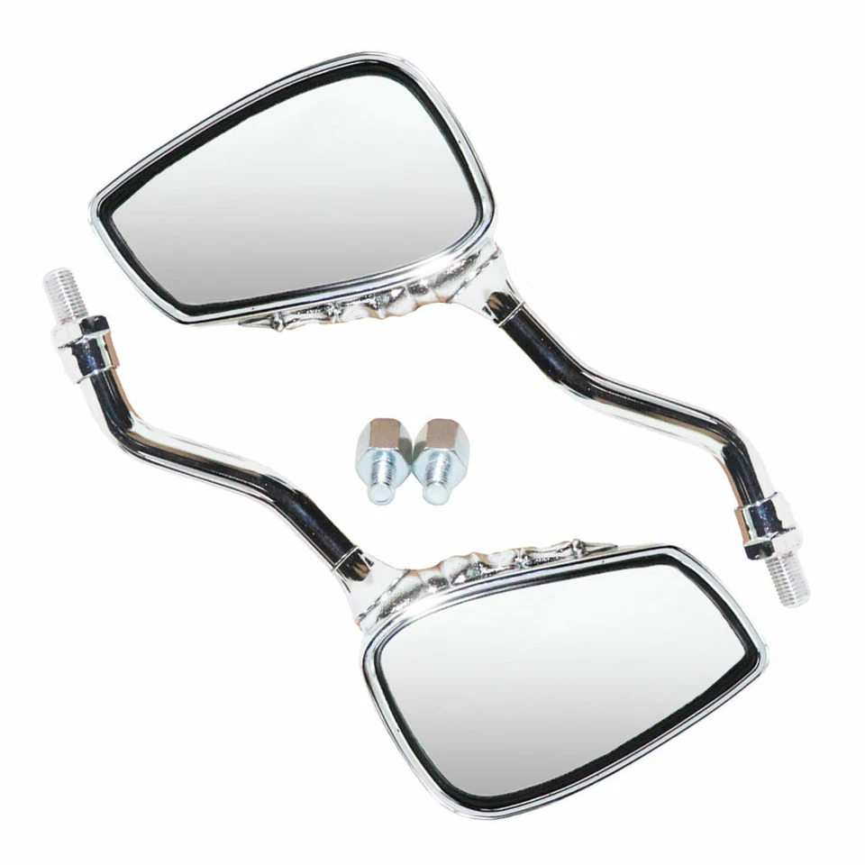 Espejos retrovisores cromados para Yamaha Road Star Warrior Midnight XV 1600 1700 EE. UU. Foto 3 de 3